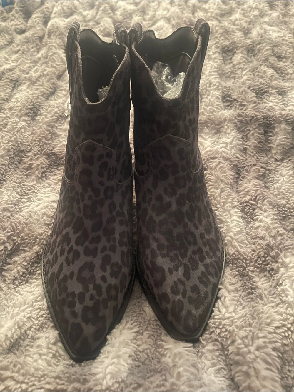 Nine West Abreve Women's Suede Cowboy Ankle Boots.